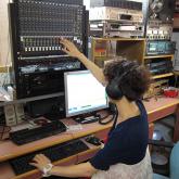 A volunteer helps to record talking books at our recording studio.