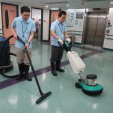 Hung is receiving training of venue cleaning