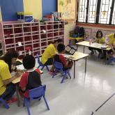staff conduct vision screening for kindergarten students