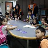 Children visiting the library for the visually impaired